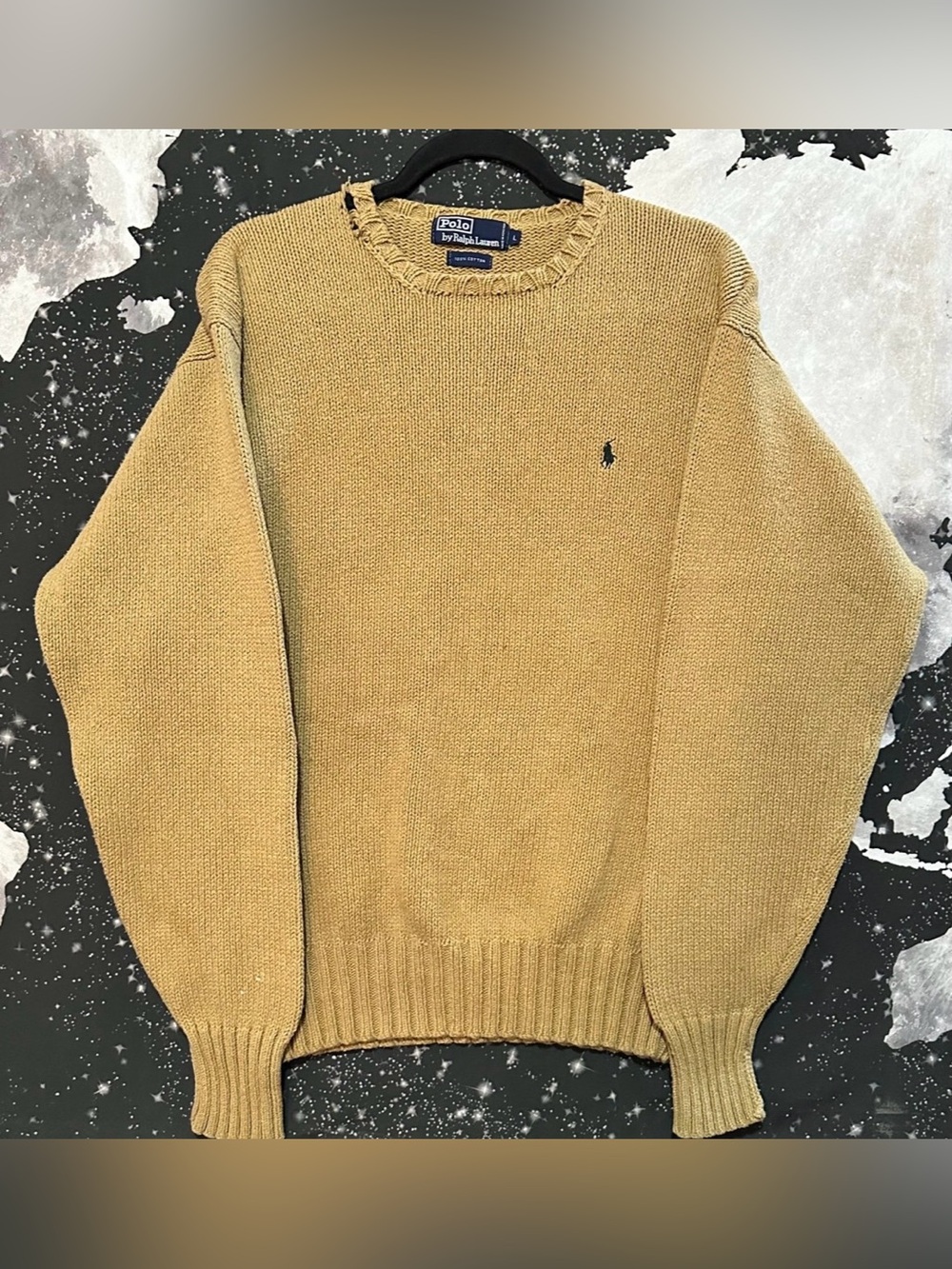 Polo Ralph Lauren Beige Knit Crewneck Sweater